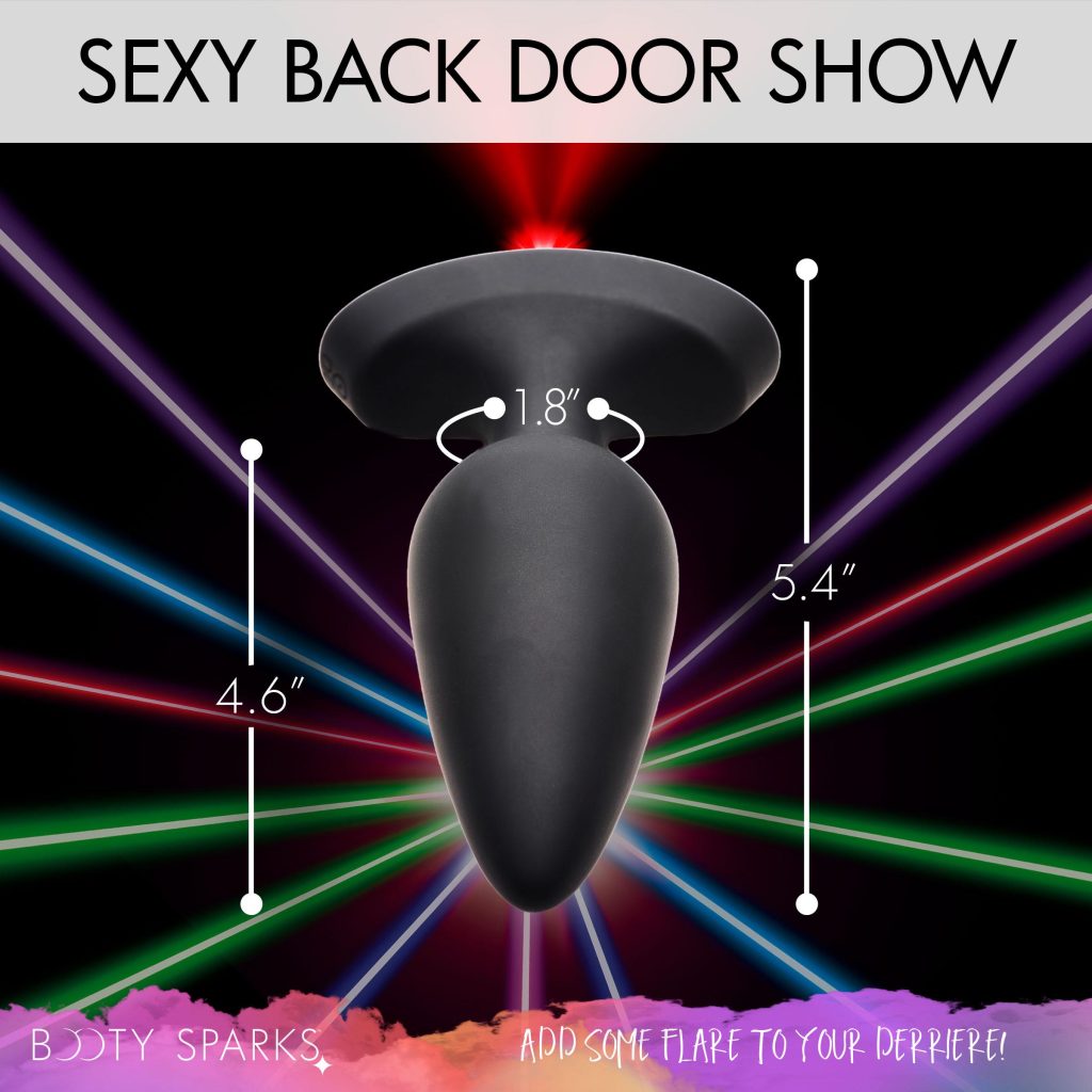 28x Laser Fuck Me Silicone Anal Plug With Remote Control - Large