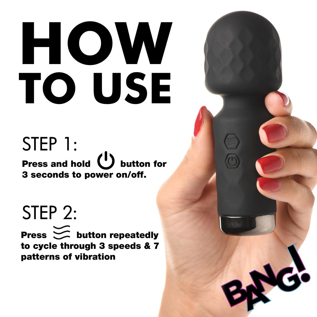 10x Mini Silicone Wand - Black