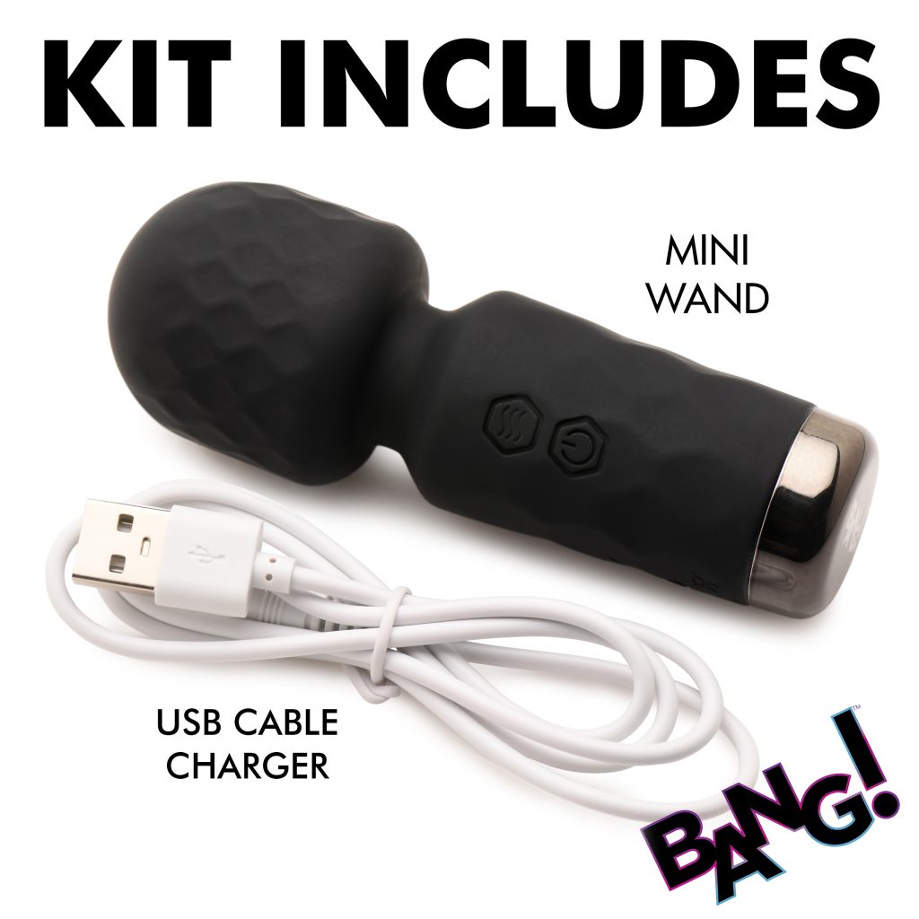 10x Mini Silicone Wand - Black