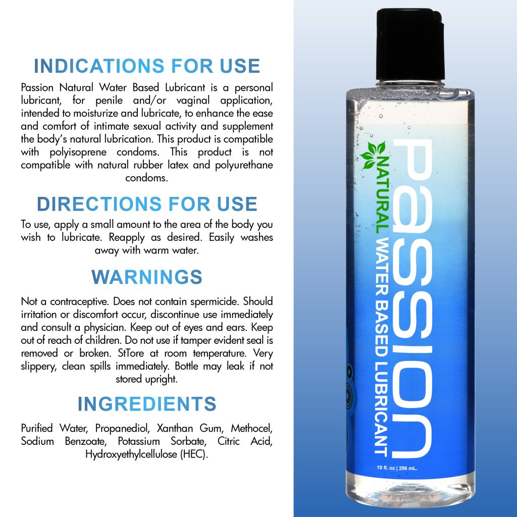 Passion Natural Water-based Lubricant - 10 Oz