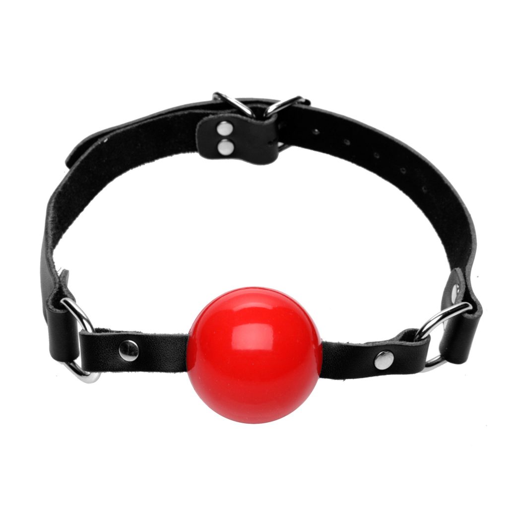 Silicone Ball Gag With Leather Straps