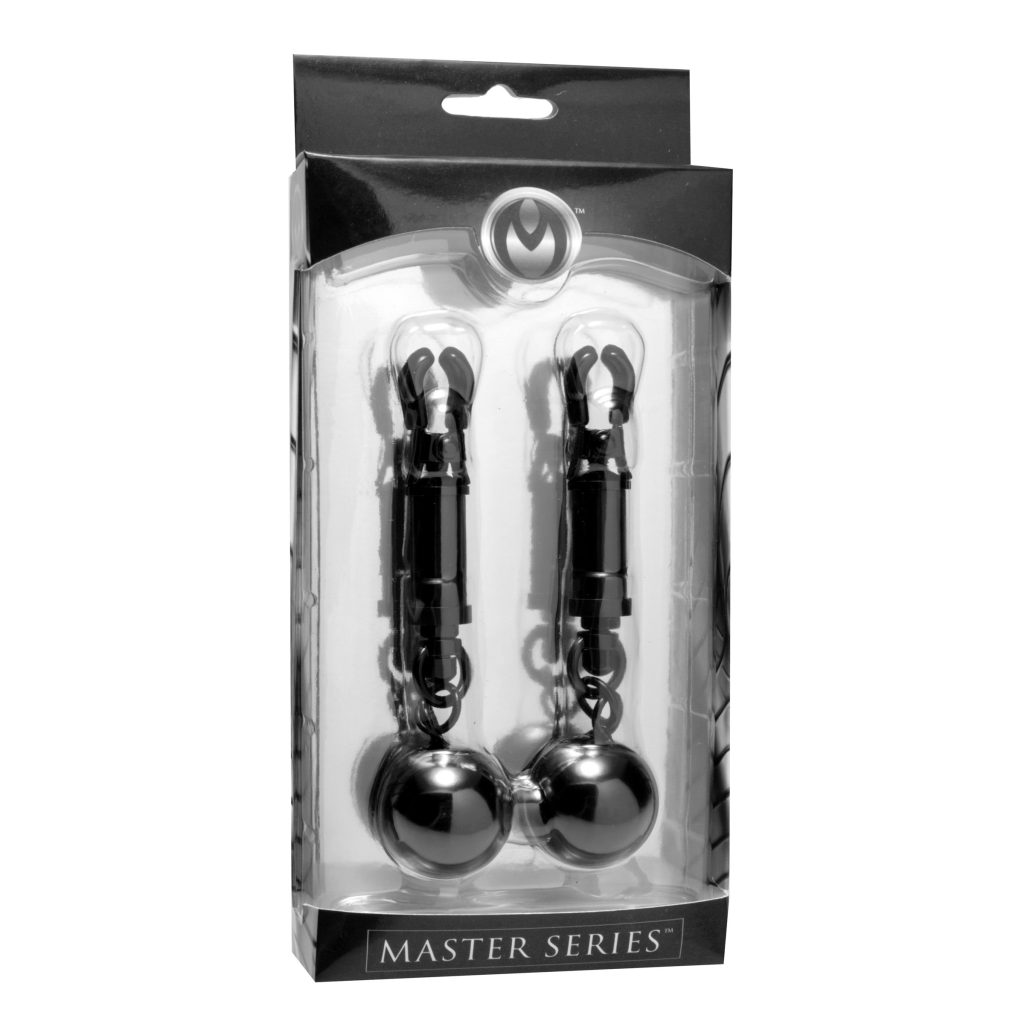 Black Bomber Nipple Clamps With Ball Weights