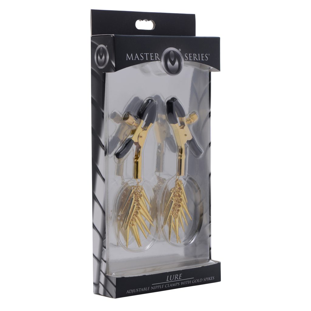 Lure Adjustable Nipple Clamps With Gold Spikes