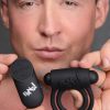 Remote Control 28x Vibrating Cock Ring And Bullet - Black