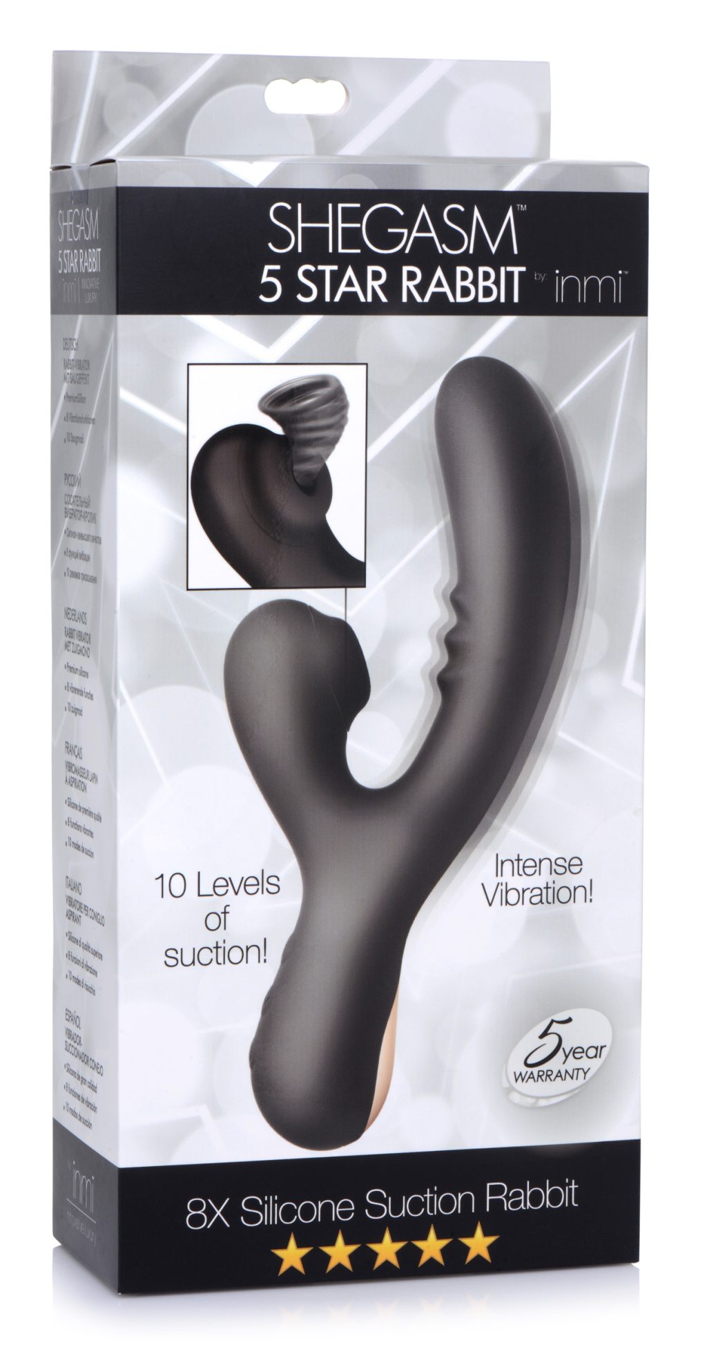 8x Silicone Suction Rabbit - Black