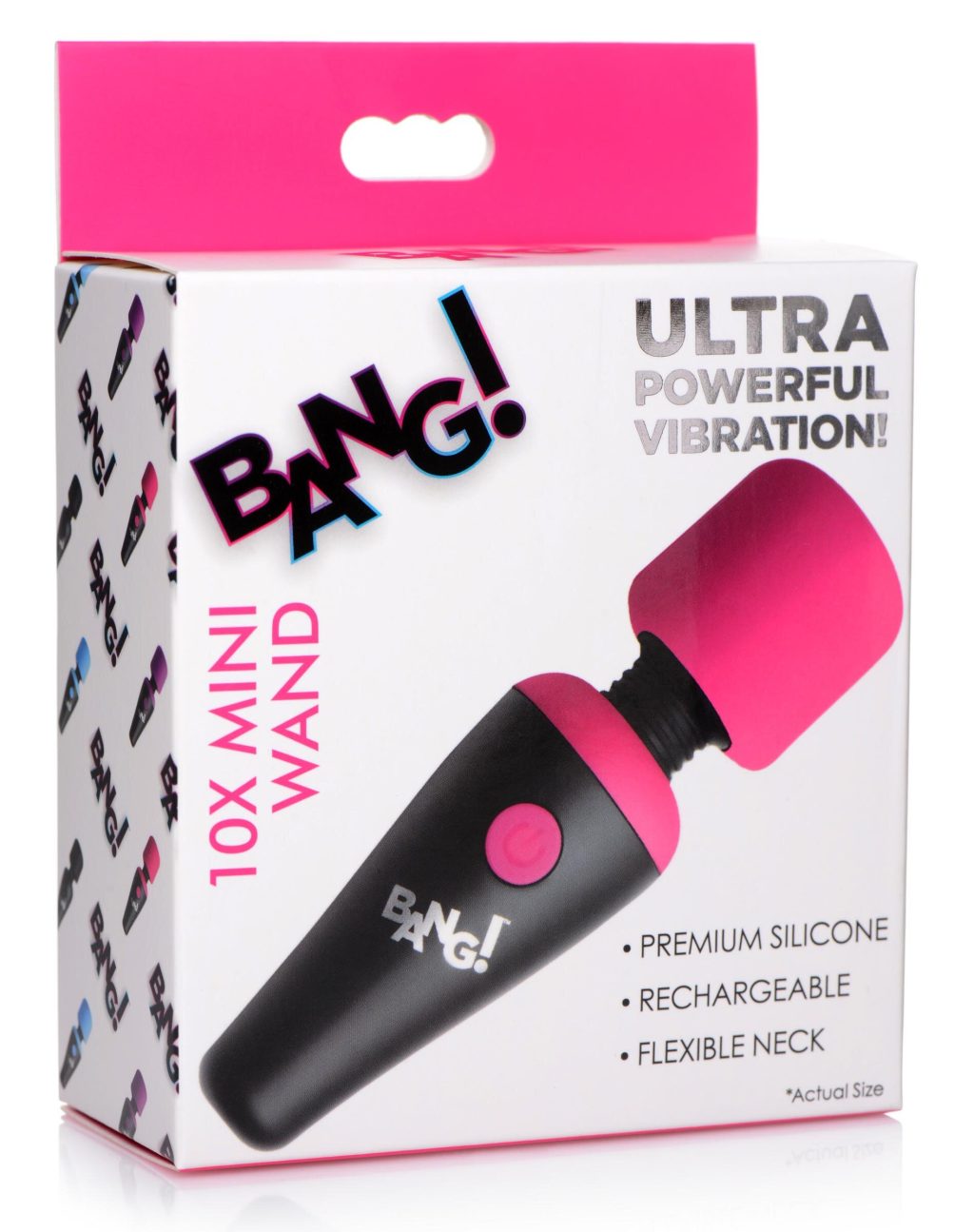 10x Ultra Powerful Silicone Mini Wand - Pink