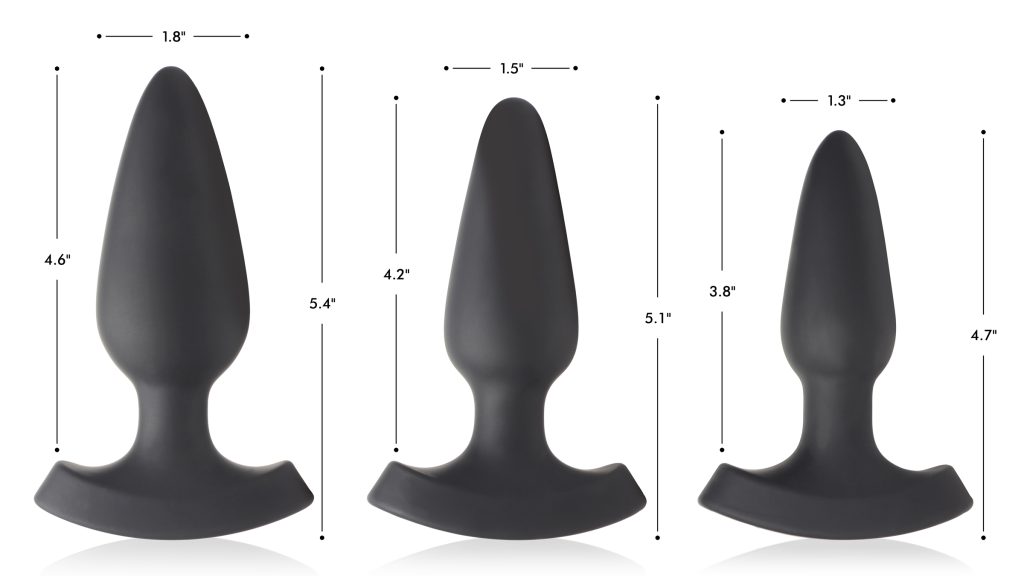 28x Laser Heart Silicone Anal Plug With Remote * Medium