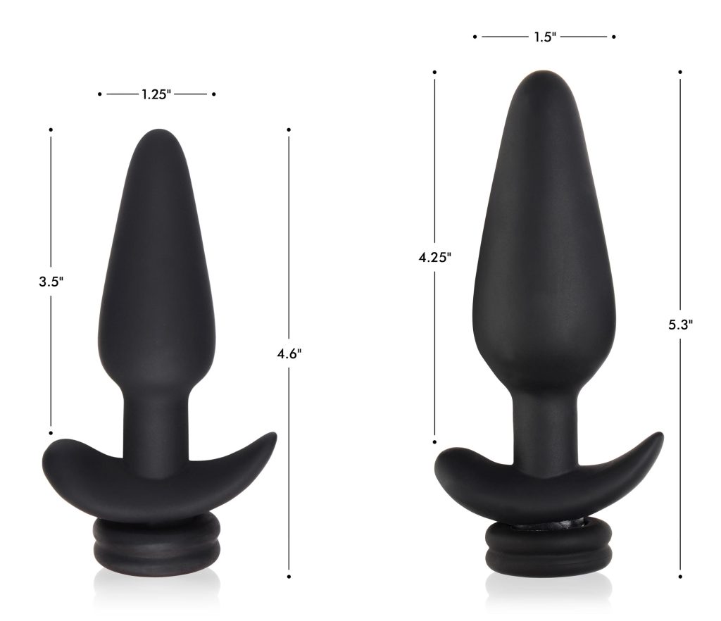 Large Vibrating Anal Plug With Interchangeable Fox Tail - Rainbow