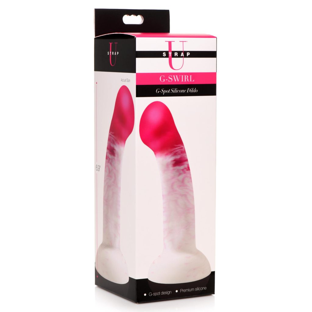 G-swirl G-spot Silicone Dildo - Pink