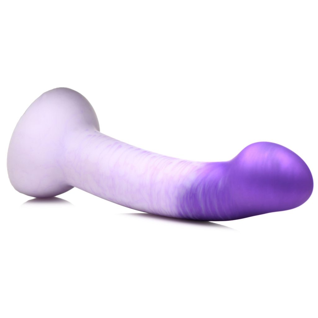 G-swirl G-spot Silicone Dildo - Purple