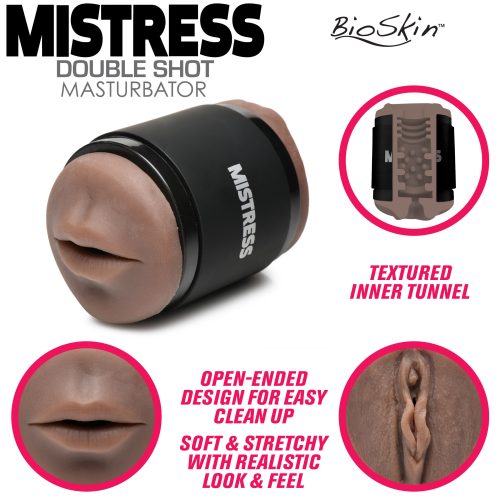Double Shot Mouth And Pussy Stroker - Dark