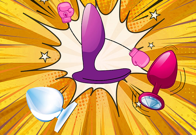 Vibrating Vs. Glass Butt Plugs – RoxySexToys